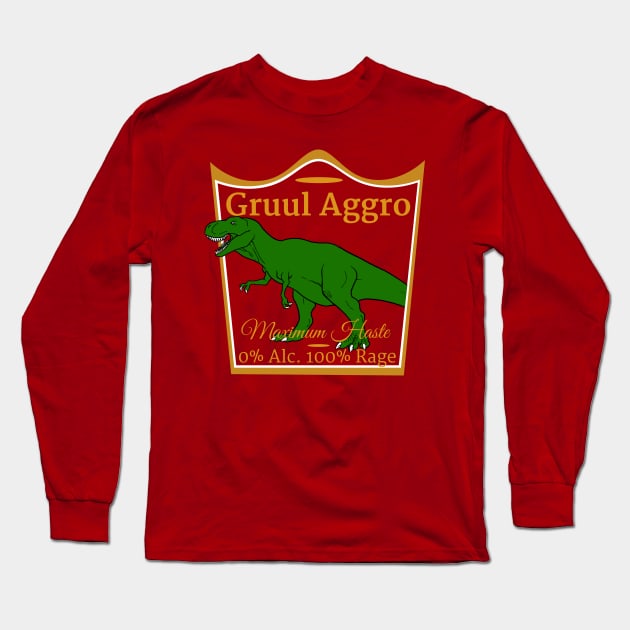 Gruul Aggro | 100% Rage | MTG Deck Theme Shirt Long Sleeve T-Shirt by ChristophZombie